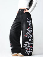 PENDRA American Floral Embroidered Jeans
