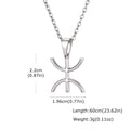 Africa Berbers Symbol Necklace for Men,Stainless Steel Amazigh ⵣ Letter Necklace,Ethnic Amulet Jewelry