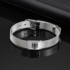 German Eagle Bracelet for Men Boys,Stainless Steel Mesh Adjustable Wristband,Germany Jewelry Gift