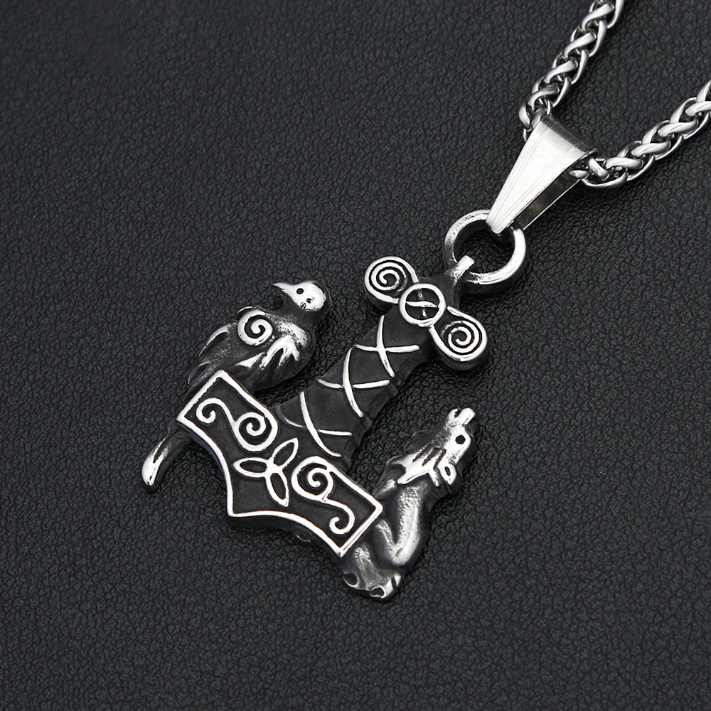 PENDRA Mjolnir Vintage Viking Thor Hammer Pendant