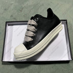 PENDRA Jumbo Noir Black Leather Low-Top Jumbo-Lace Platform Sneakers