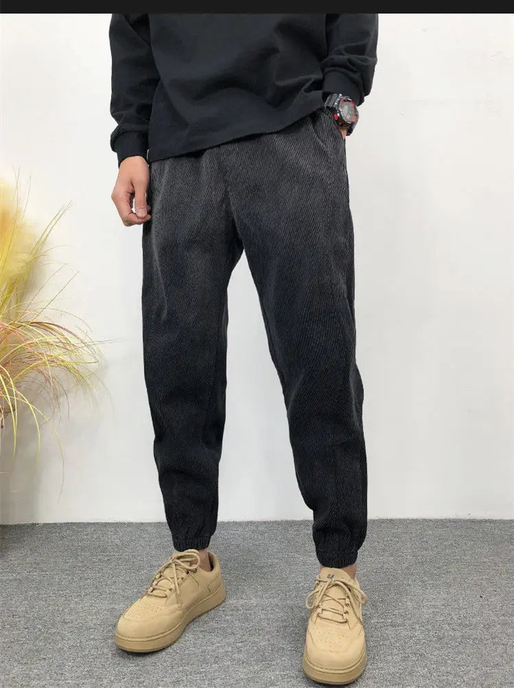 Gradual Change Color 2025 Tied Jeans Men's Summer New Loose Ruffian Handsome Small Feet Pants Trendy Brand Harlan Casual Pants