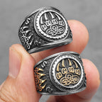 PENDRA Viking Runes Wolf Ring
