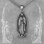 PENDRA Virgin Mary Prayer Steel Necklace