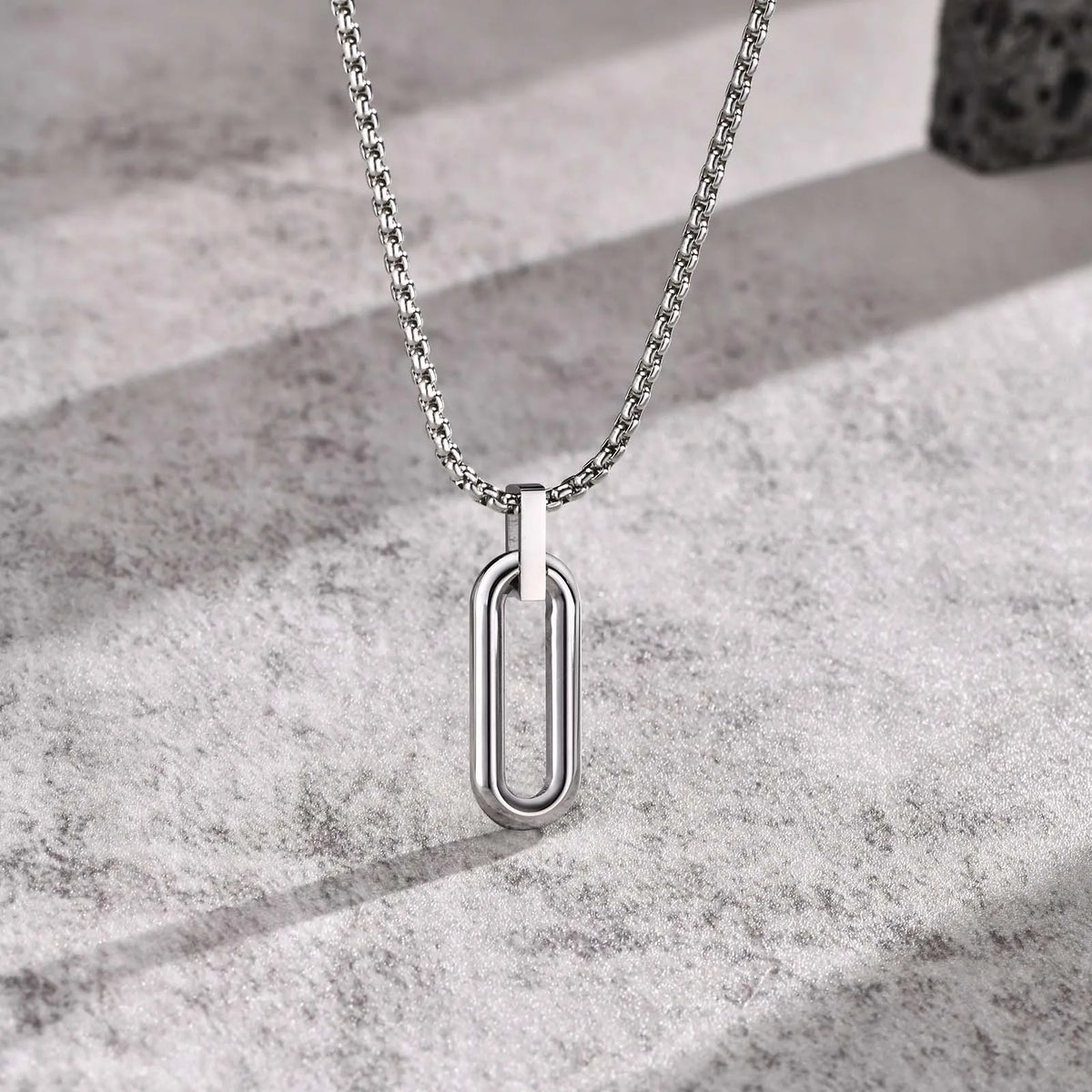PENDRA Box Geometric Pendant Necklace