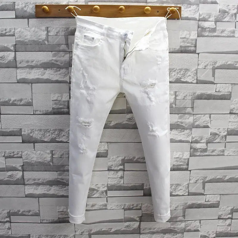 PENDRA Cotton Distressed Streetwear Trousers