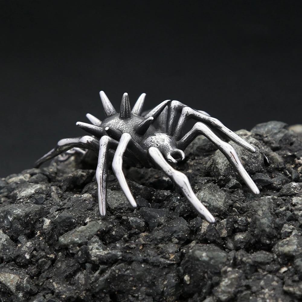 PENDRA Spiderweb Gothic Spider Pendant