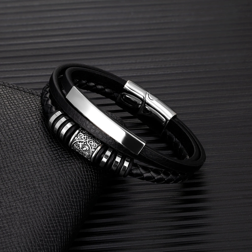 PENDRA Rune Classic Leather Bracelet