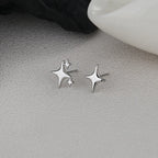 PENDRA Silver Gold Stamp Earrings