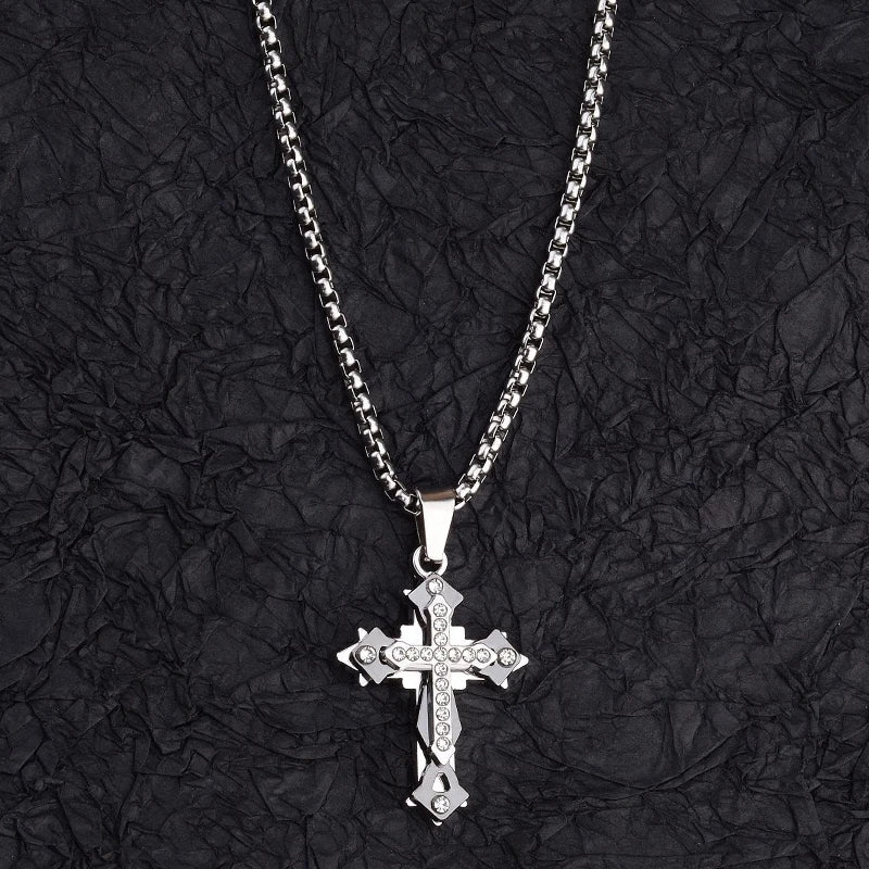 PENDRA Crosssteel Titanium Steel Cross Pendant