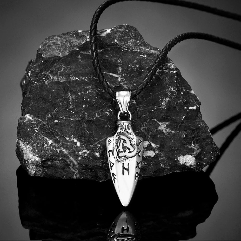 PENDRA Rune Gold Steel Necklace