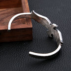 PENDRA Raven Rune Stainless Steel Viking Bracelet