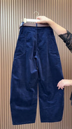 PENDRA Curved Cut Woolen Wide Leg Pants