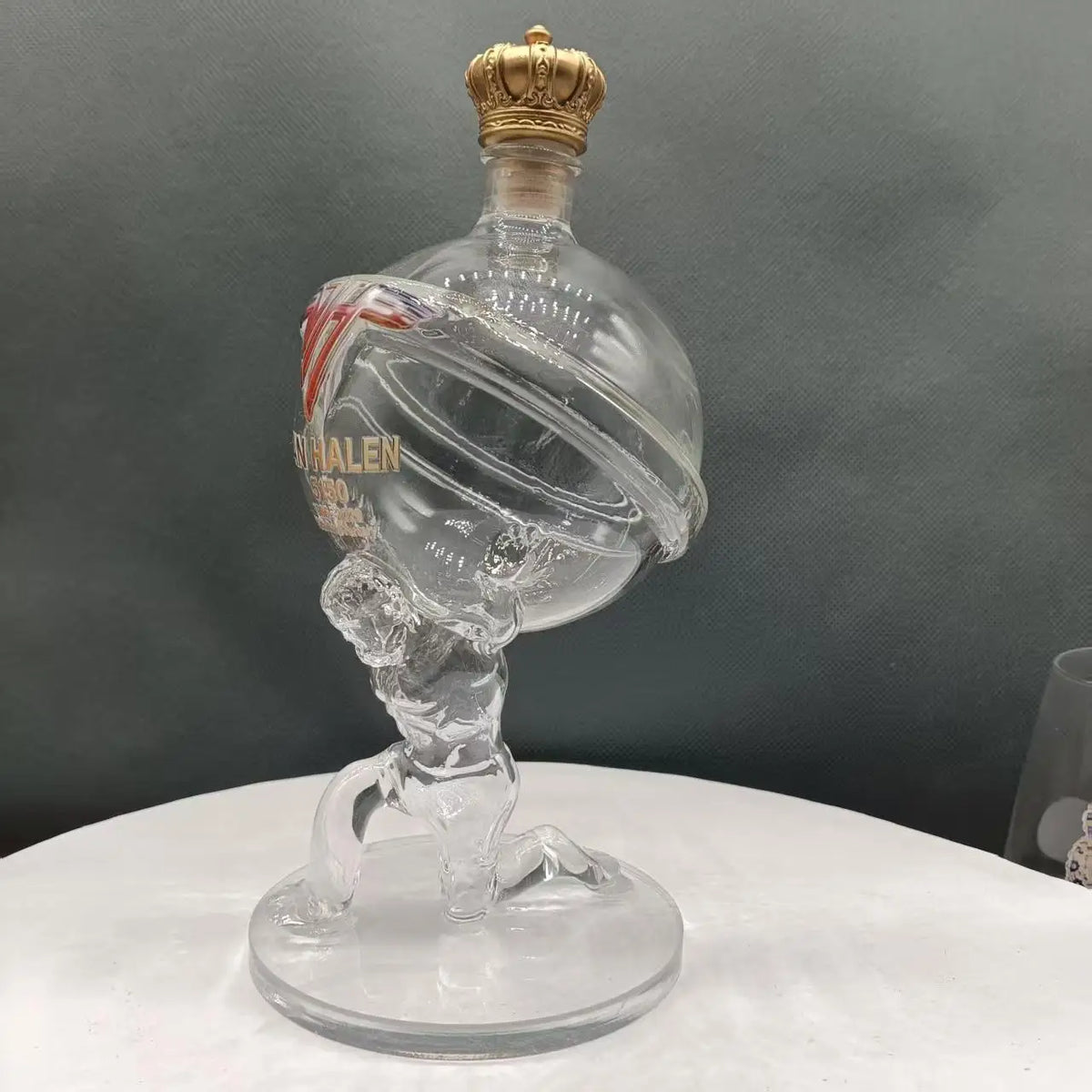 Van Halen Inspired Glass Decanter 40th Anniversary Whiskey Bottle Bar Decor Music Fan Gift