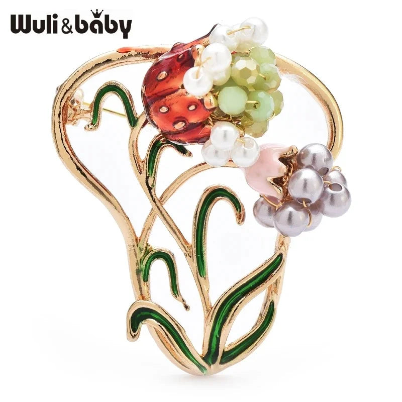 PENDRA Insectflora Insect and Flower Brooch