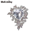 PENDRA Amoria Crystal Heart Flower Brooch