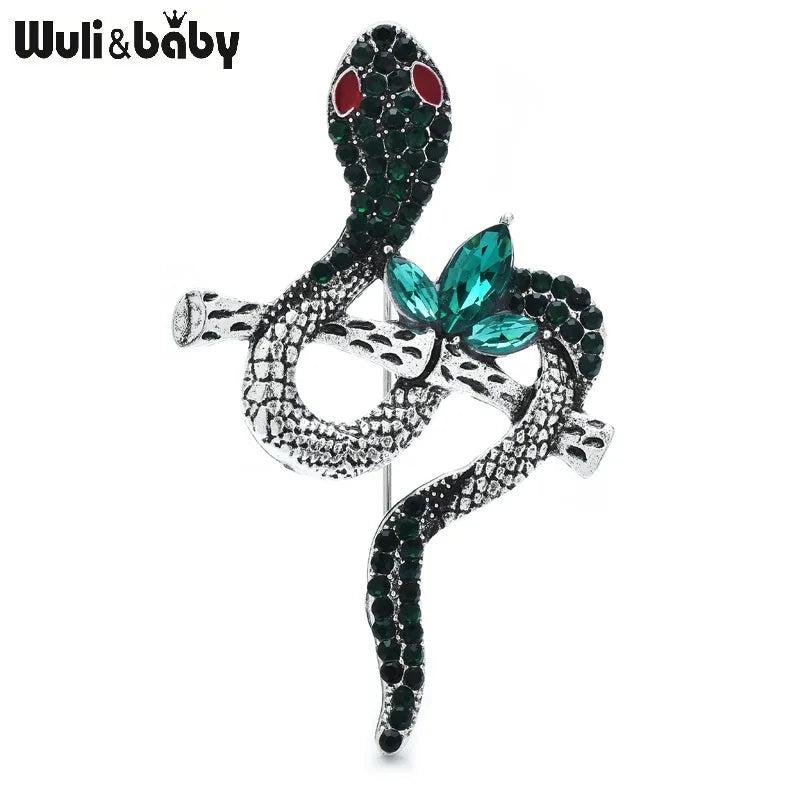 PENDRA Vintage Cute Branch And Snake Brooch