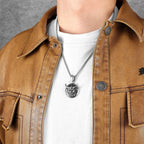 PENDRA Cattle Bull Head Steel Necklace