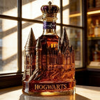 Elegant Crown Top Castle Glass Decanter, Whiskey Aerator for Home Bar, Medieval Themed Barware, Premium Whisky Carafe, Perfect