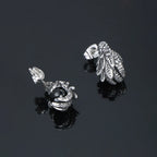 PENDRA Dragonclaw Black Red Stone Dragon Claw Earrings