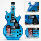David Bowie Starman Theme Glass Whiskey Decanter Guitar Bottle Music Fan Collectible Home Decor