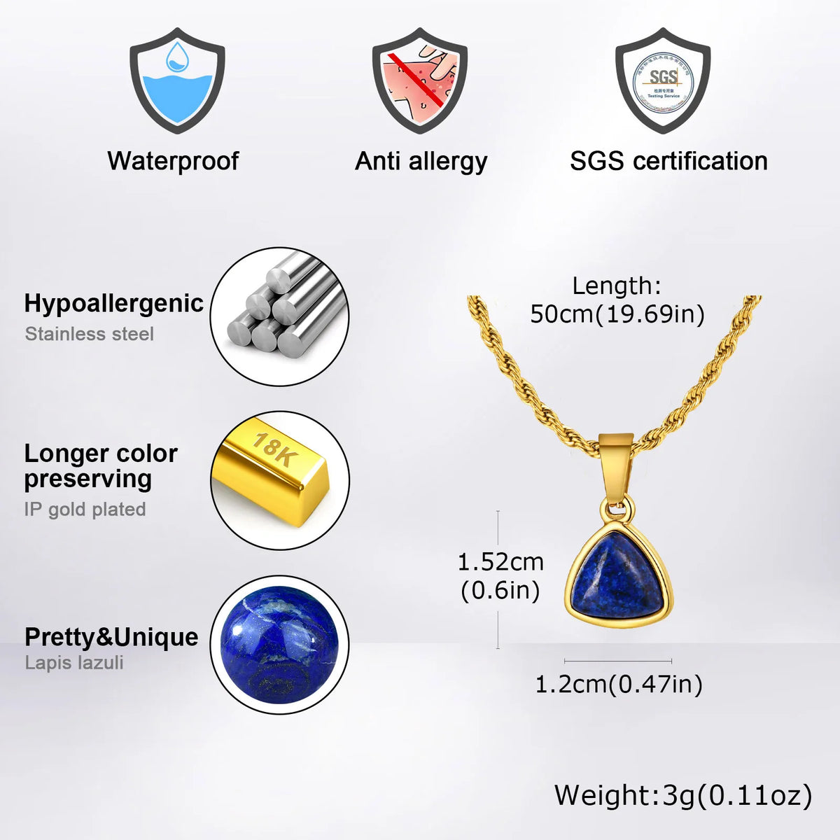 PENDRA Oval Stone Pendant Necklace