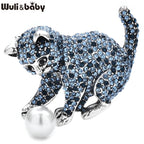 PENDRA Lovely Playing Ball Cat Brooch