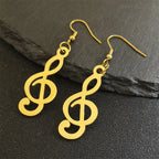 PENDRA Musicnote Gold Charm Earrings