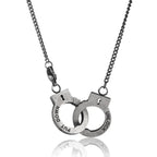 Vintage Handcuffs Stainless Steel Men Women Bracelets Necklaces Pendants Chain Trendy Fashion Jewelry Creativity Gift Wholesale