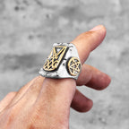 PENDRA Lucifer Satan Pentagram Steel Ring