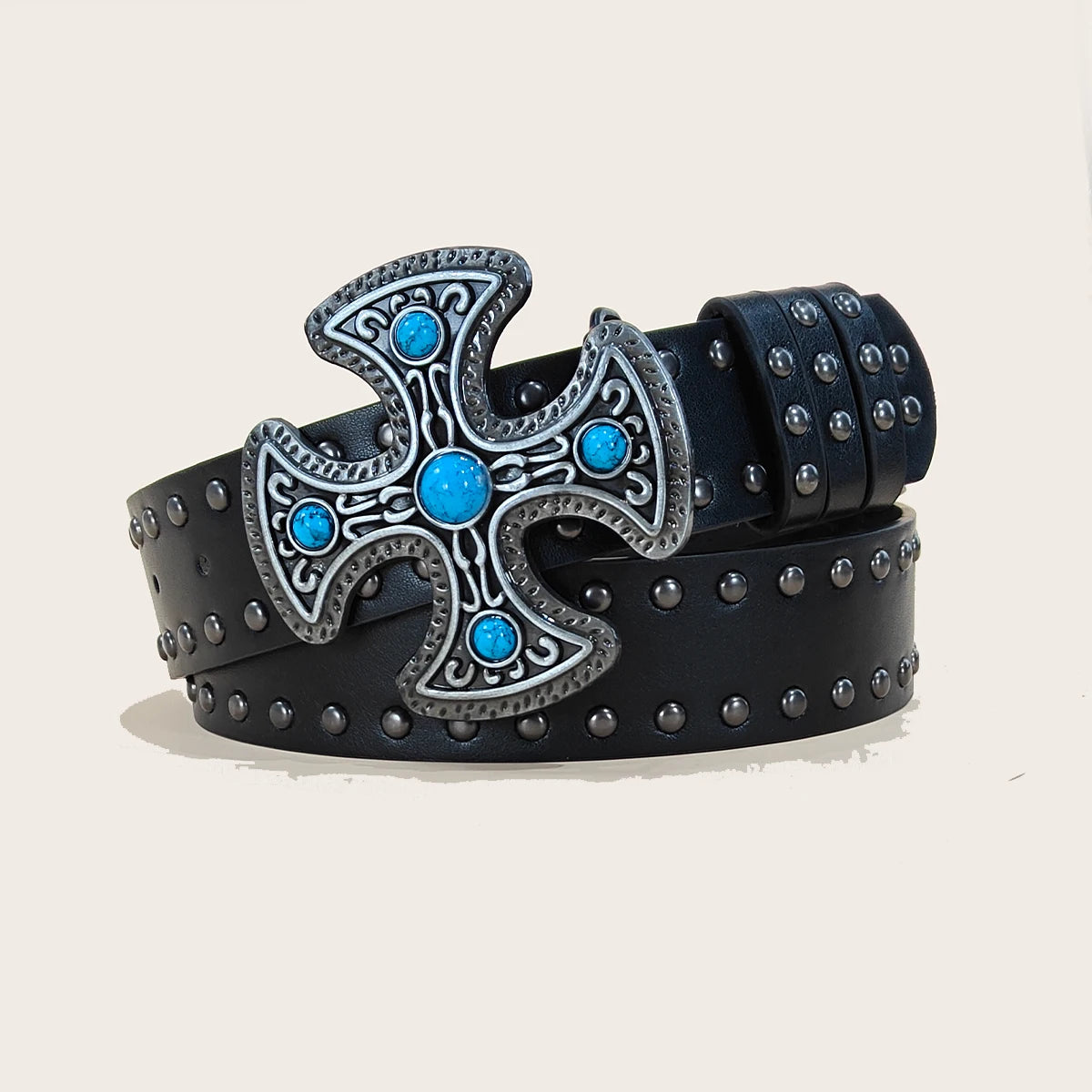 Heavy Retro Rivet Belt For Men and Women Luxury Designer Fashion Personality High-End Waistband With Jeans New Plus Belt Trend