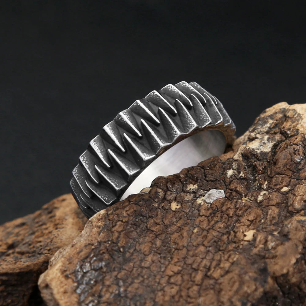 PENDRA Geometra Stainless Steel Geometric Ring