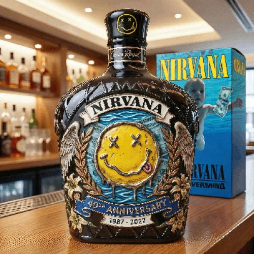 Nirvana 1987-2021 40th Anniversary Luxury Tribute Decanter Rock Music Collectible