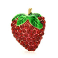 PENDRA Strawberrya Enamel Strawberry Brooch