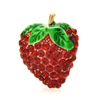 PENDRA Strawberrya Enamel Strawberry Brooch