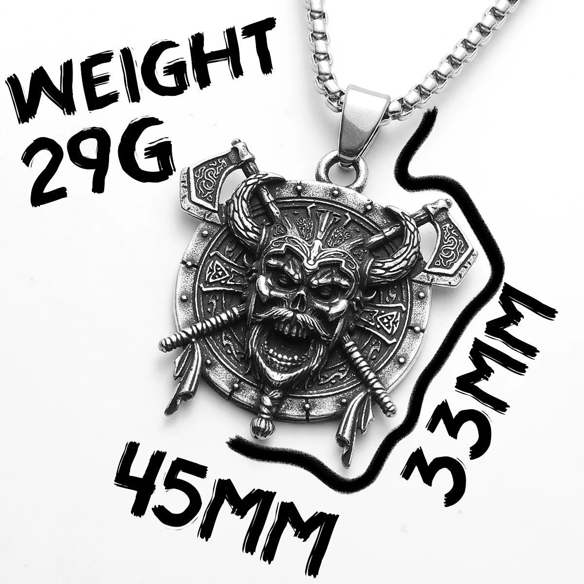 Viking Pirates Patron Saint Men Necklaces Stainless Steel Pendant Chain Women Punk Fashion Jewelry Accessories Gifts Wholesale