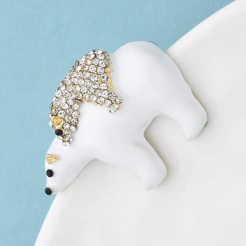 PENDRA Tender Bears Enamel Animal Brooch