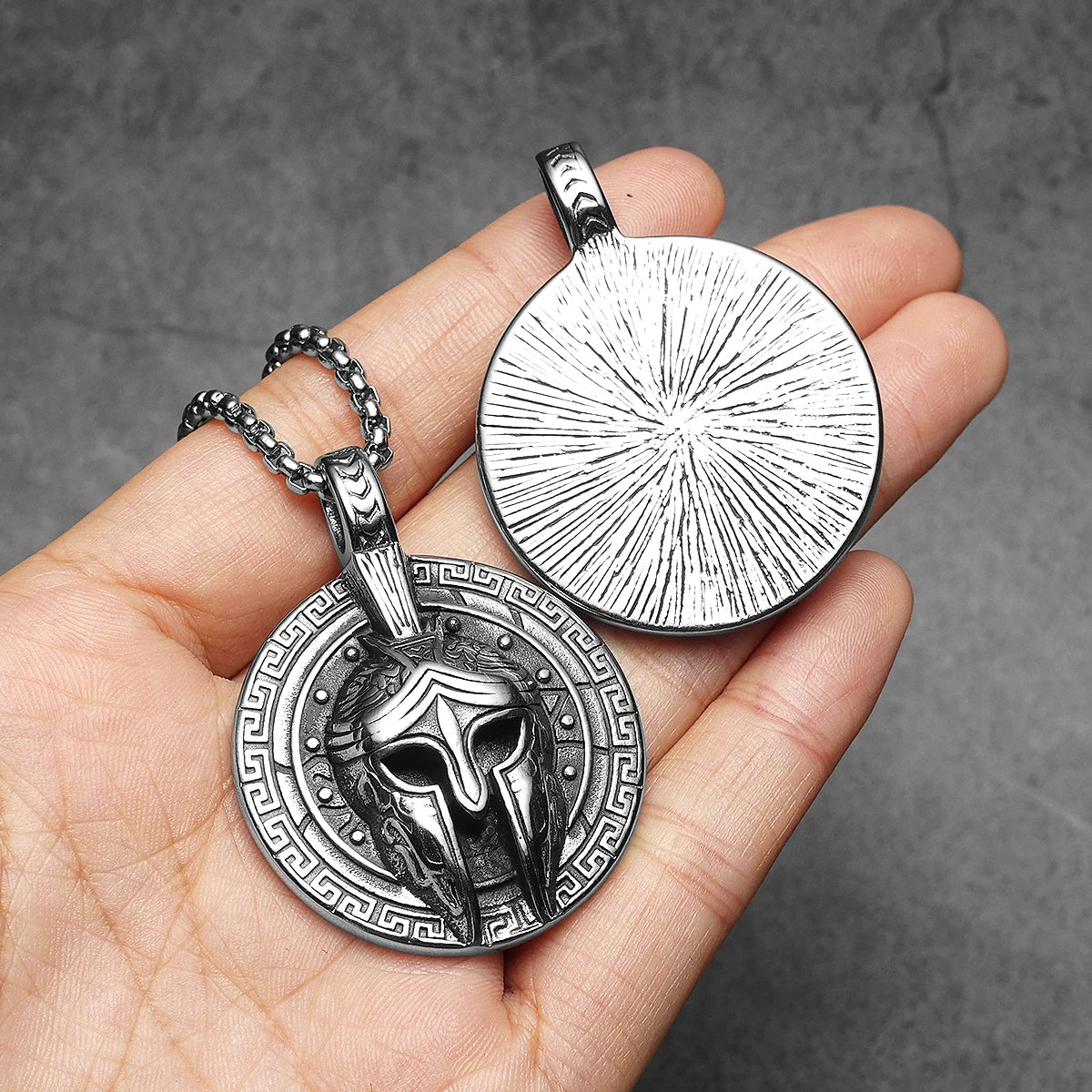 PENDRA Roman Warriors Steel Necklace