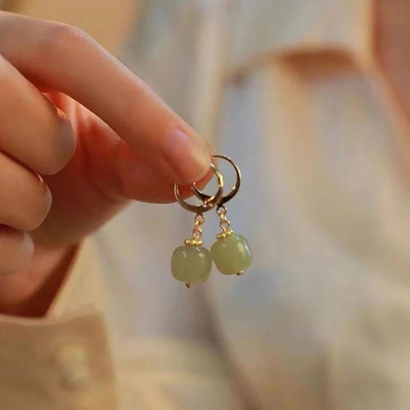 PENDRA Jade Hetian Ear Earrings