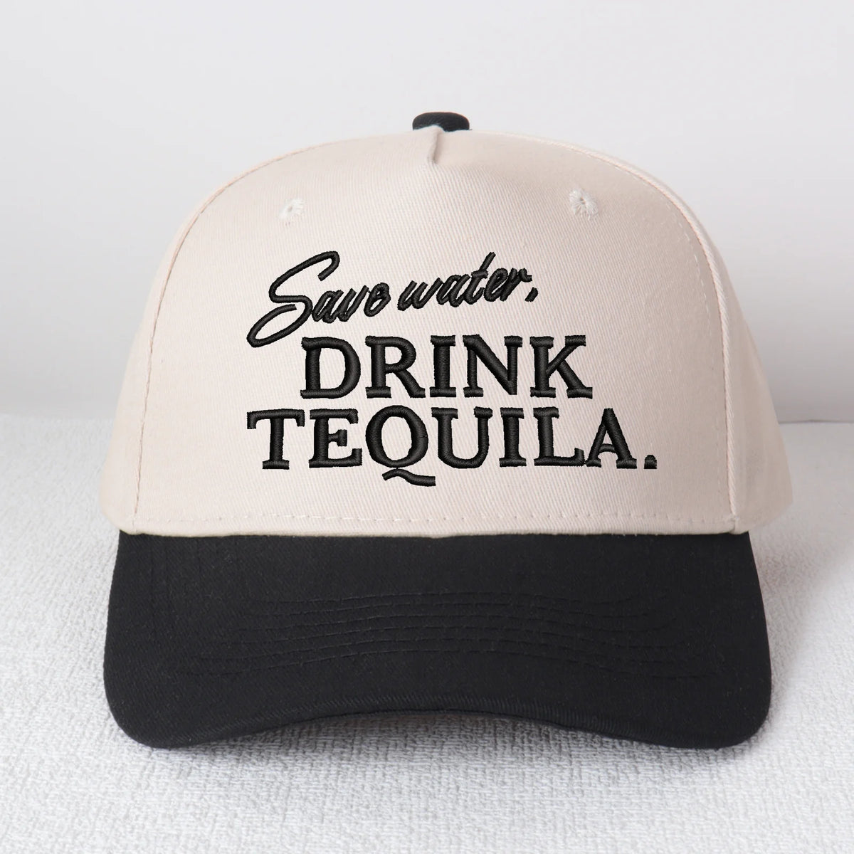 Save Water Drink Tequila Vintage Trucker Hat | Margaret, Apero, Espresso Theme | Adult Premium Trendy Baseball Cap