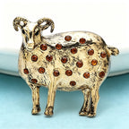 PENDRA Vintage Alloy Sheep Brooch