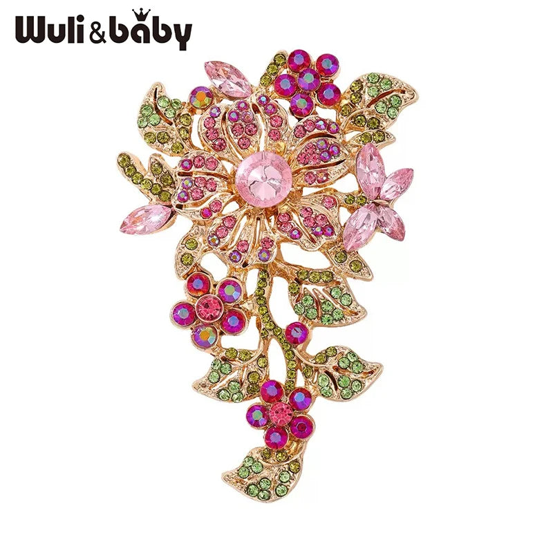 PENDRA Floraspark Big Sparkling Flower Brooch