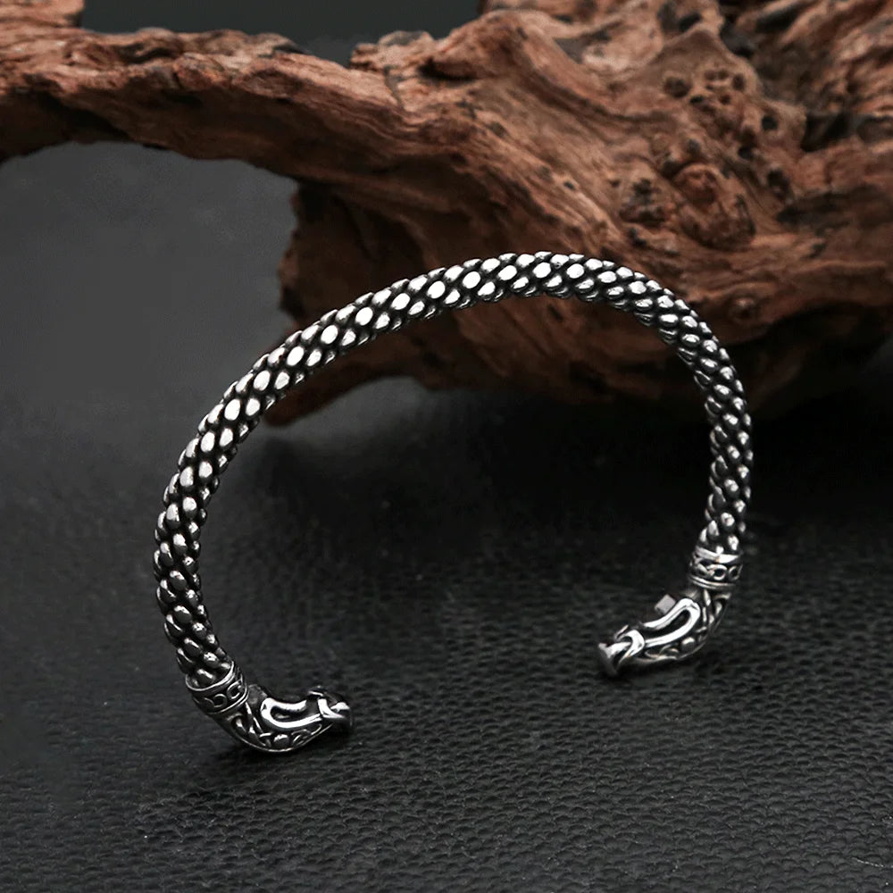 PENDRA Valknut Compass Stainless Steel Bracelet