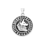 PENDRA Wolfcrest Viking Wolf Head Necklace