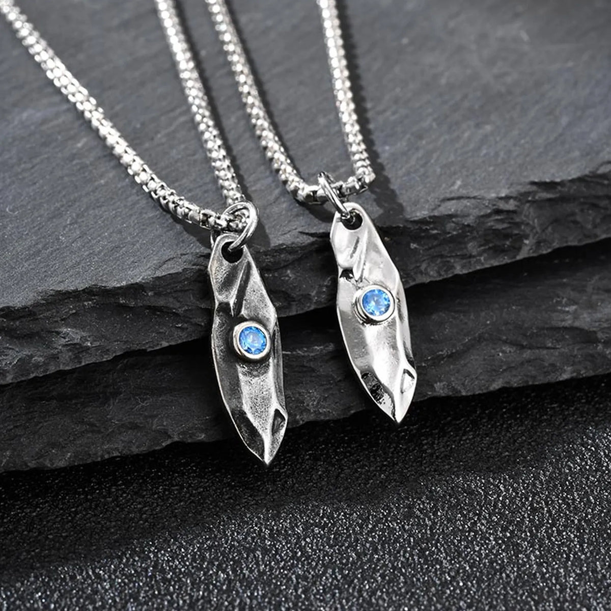 PENDRA Stone Blue Wishing Pendant Necklace