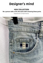 PENDRA Straight Leg Denim Washed Pants