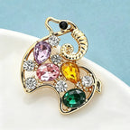 PENDRA Crystal Goat Animal Brooch