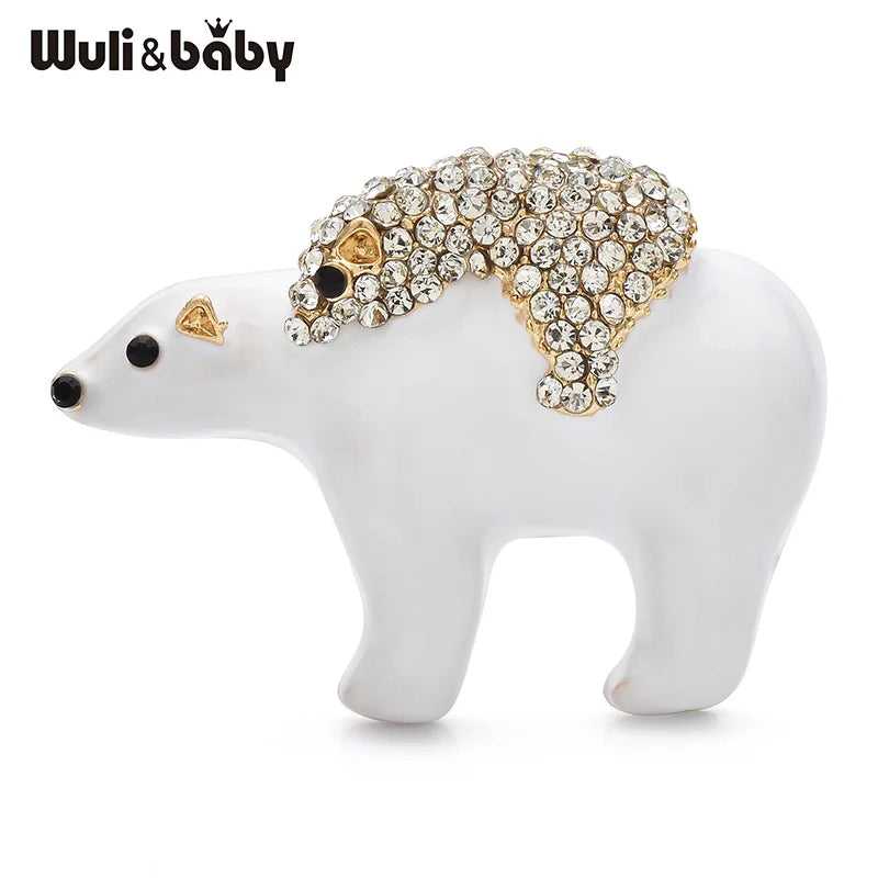 PENDRA Tender Bears Enamel Animal Brooch
