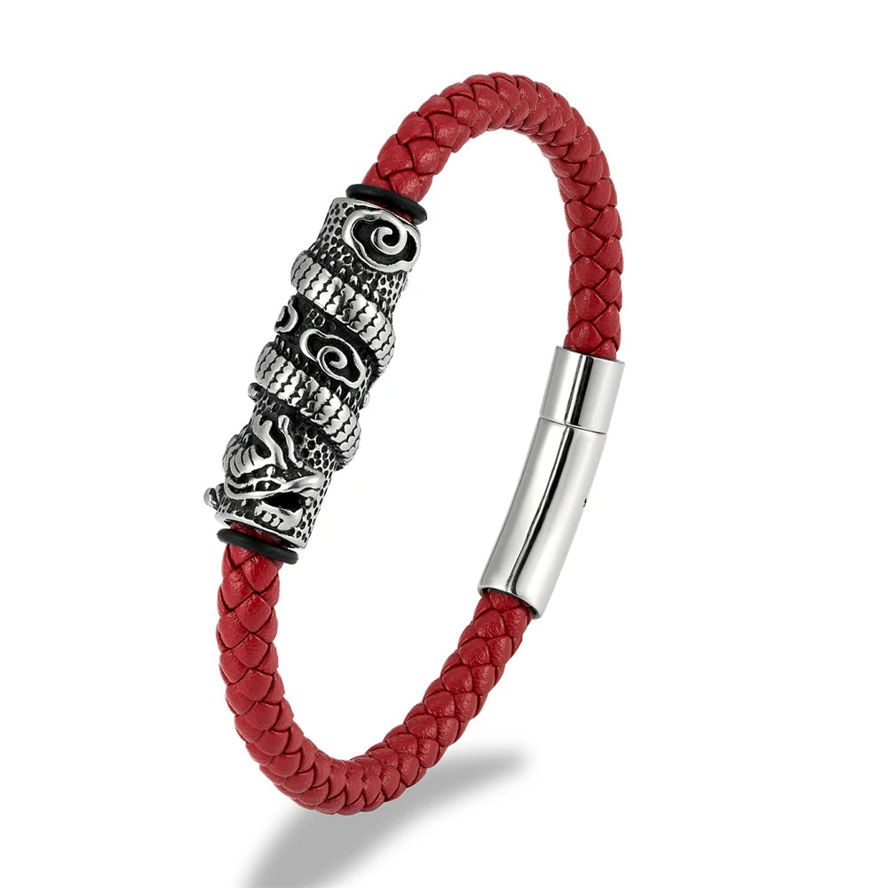 PENDRA Dragon Vintage Leather Bracelet