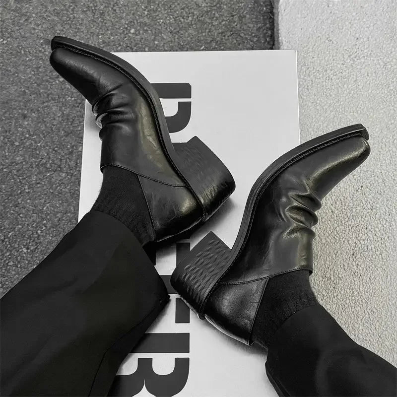 PENDRA Leather Platform Upturned Shoes